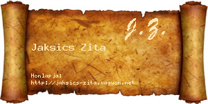 Jaksics Zita névjegykártya